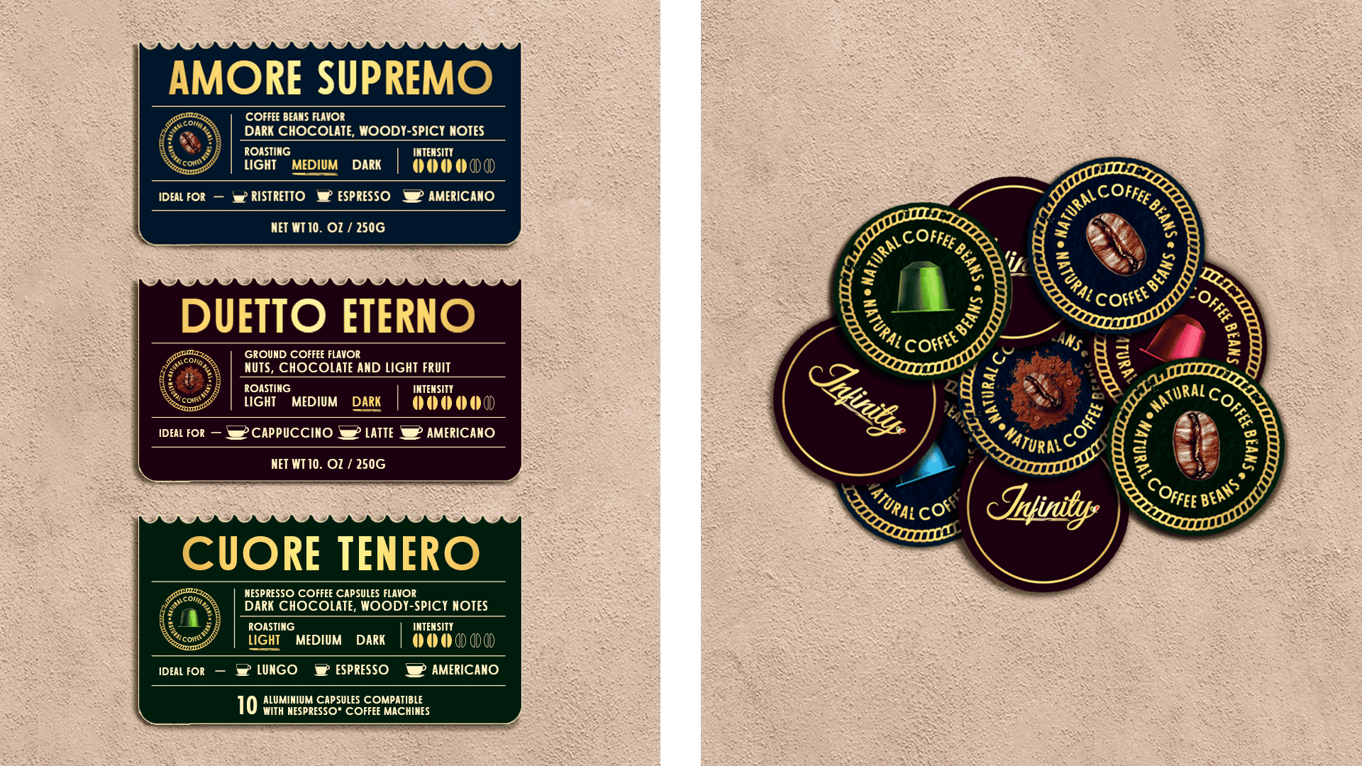Design concept  Italian coffee