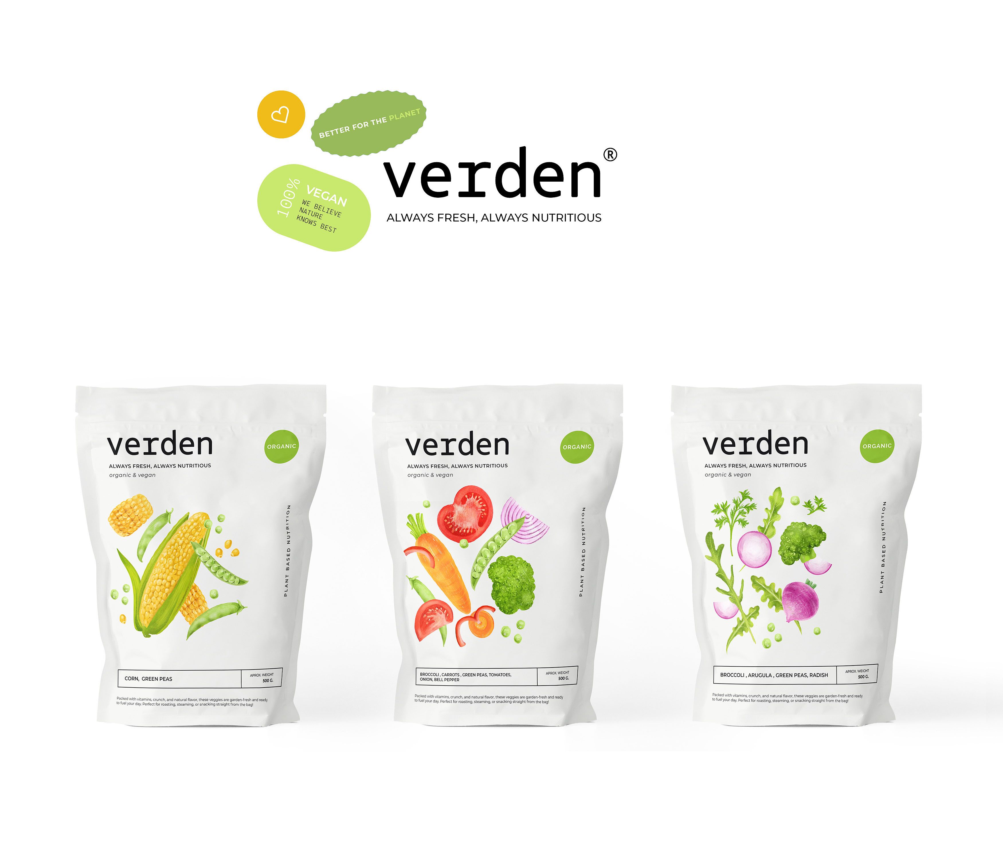 “VERDEN” packaging for veggies