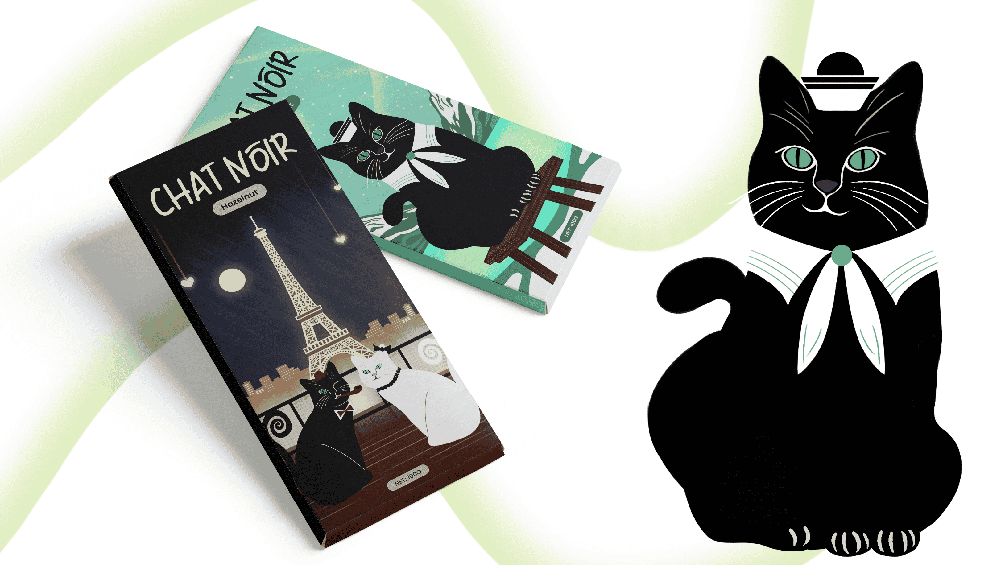 CHAT NOIR – Chocolate bar design