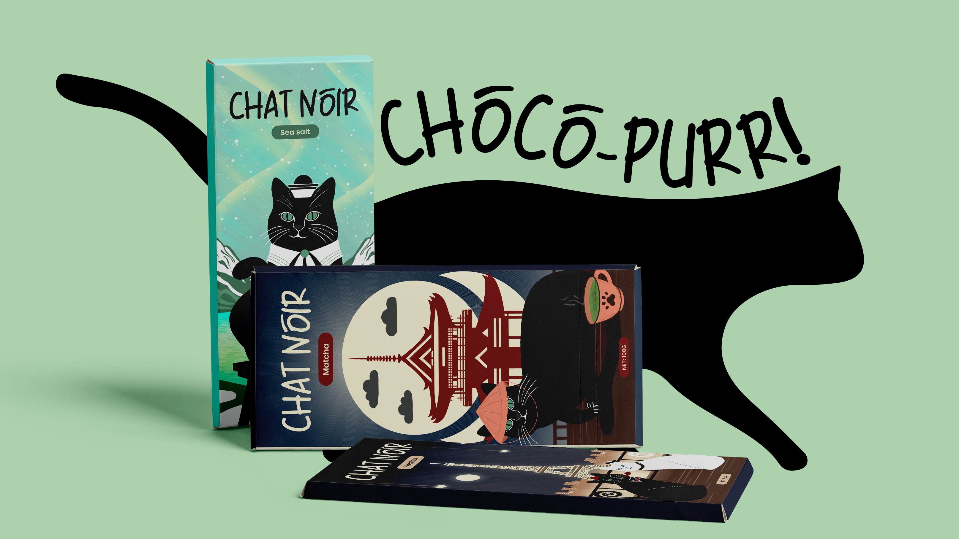 CHAT NOIR – Chocolate bar design