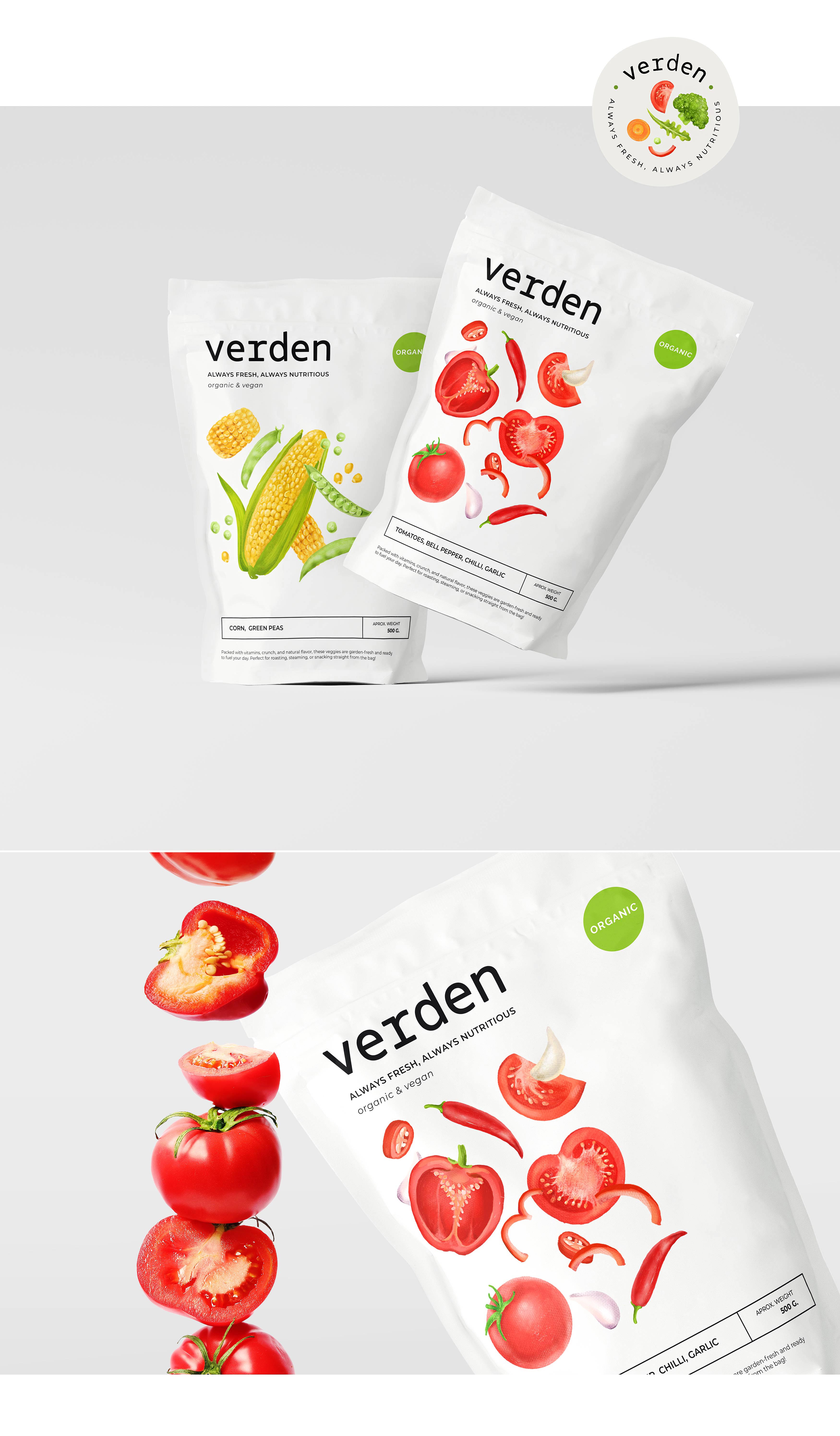 “VERDEN” packaging for veggies
