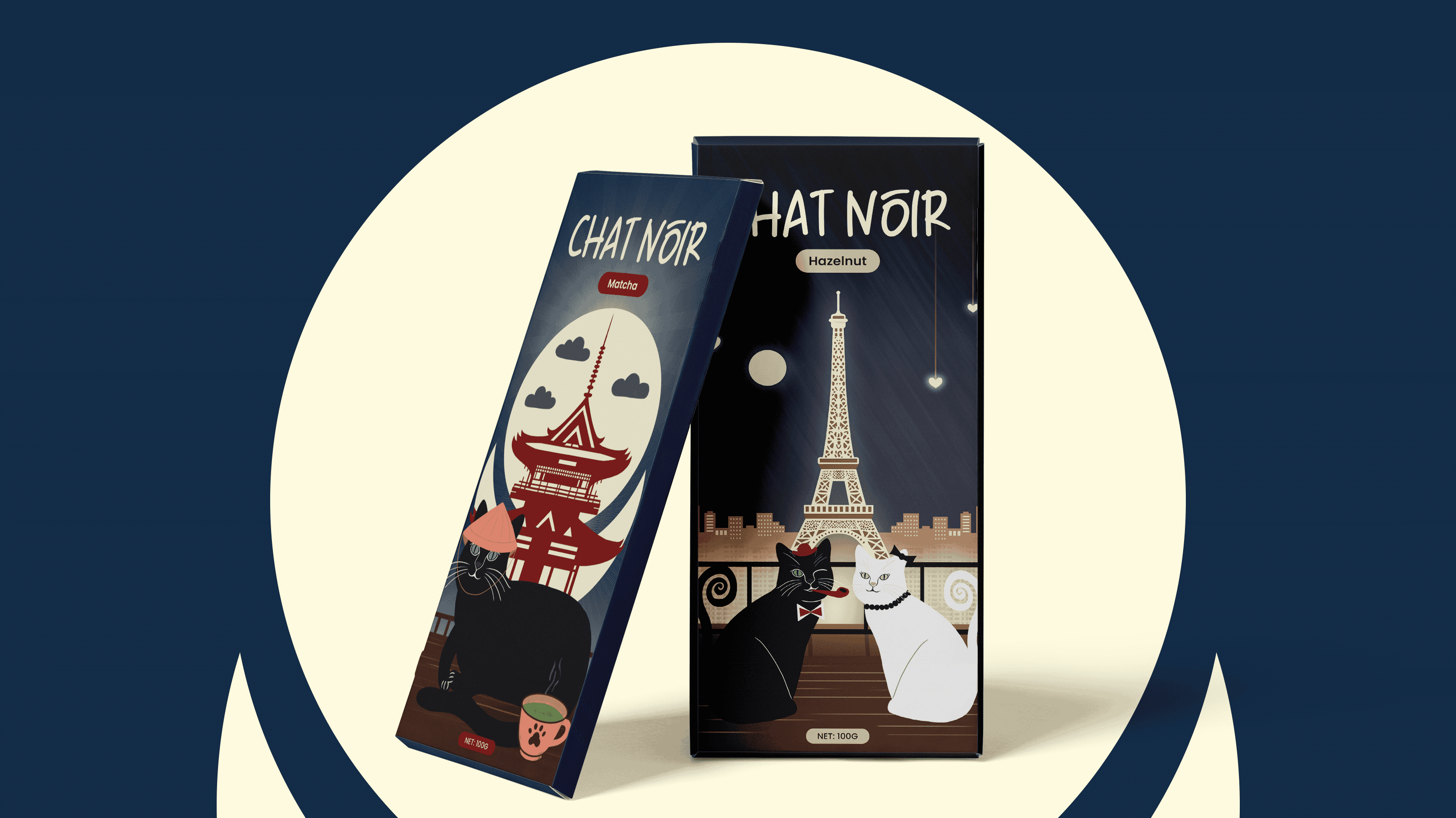 CHAT NOIR – Chocolate bar design