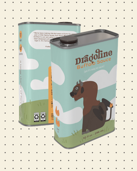 Dragoline Hot Sauce Packaging