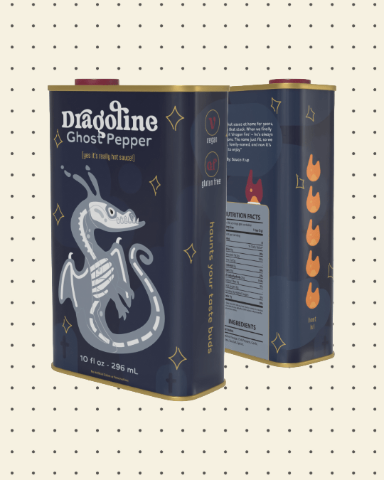 Dragoline Hot Sauce Packaging
