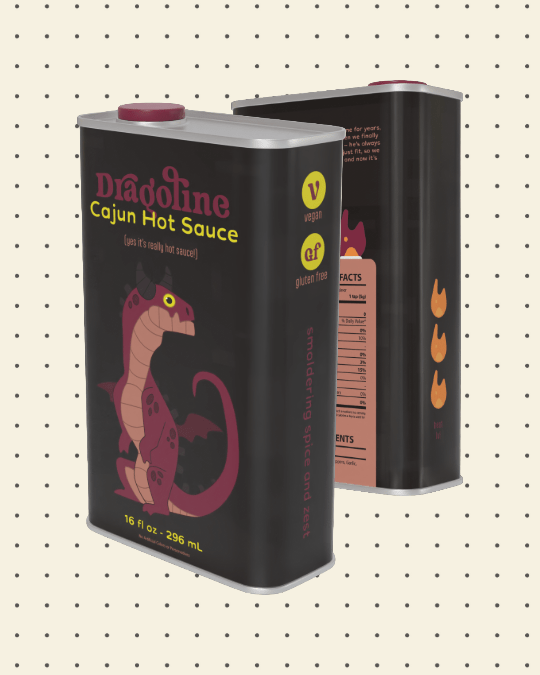 Dragoline Hot Sauce Packaging