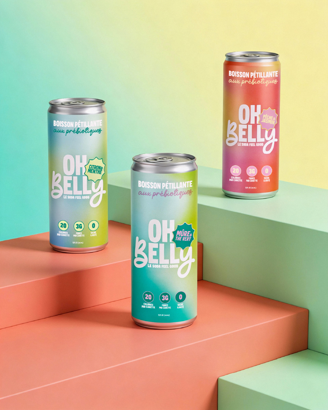 Oh Belly — Probiotic Soda Branding