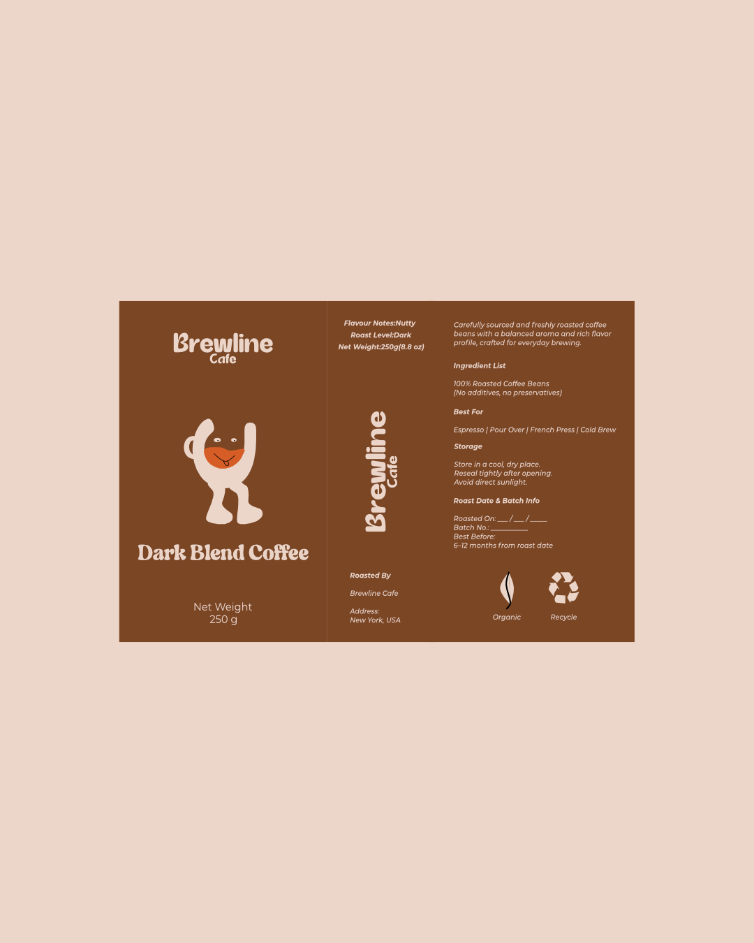 Brewline Cafe Packaging Design