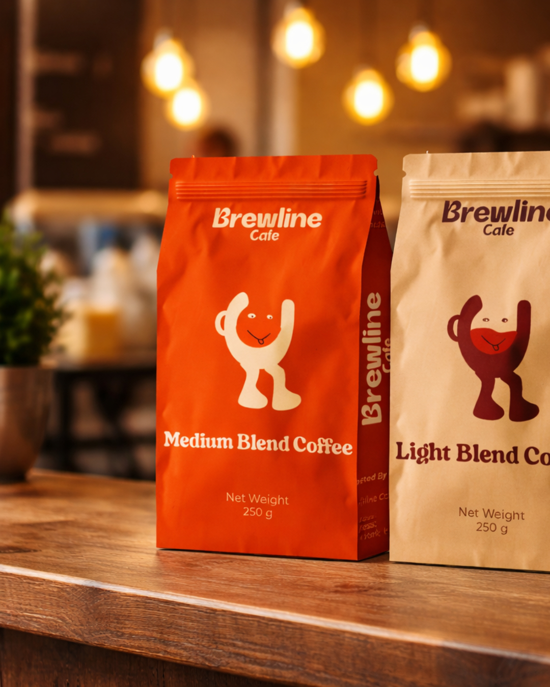 Brewline Cafe Packaging Design
