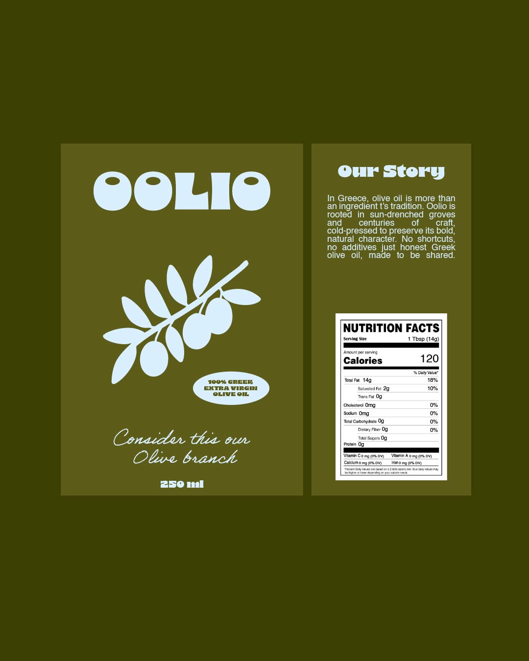 Oolio-Olive Oil Packaging and Identity