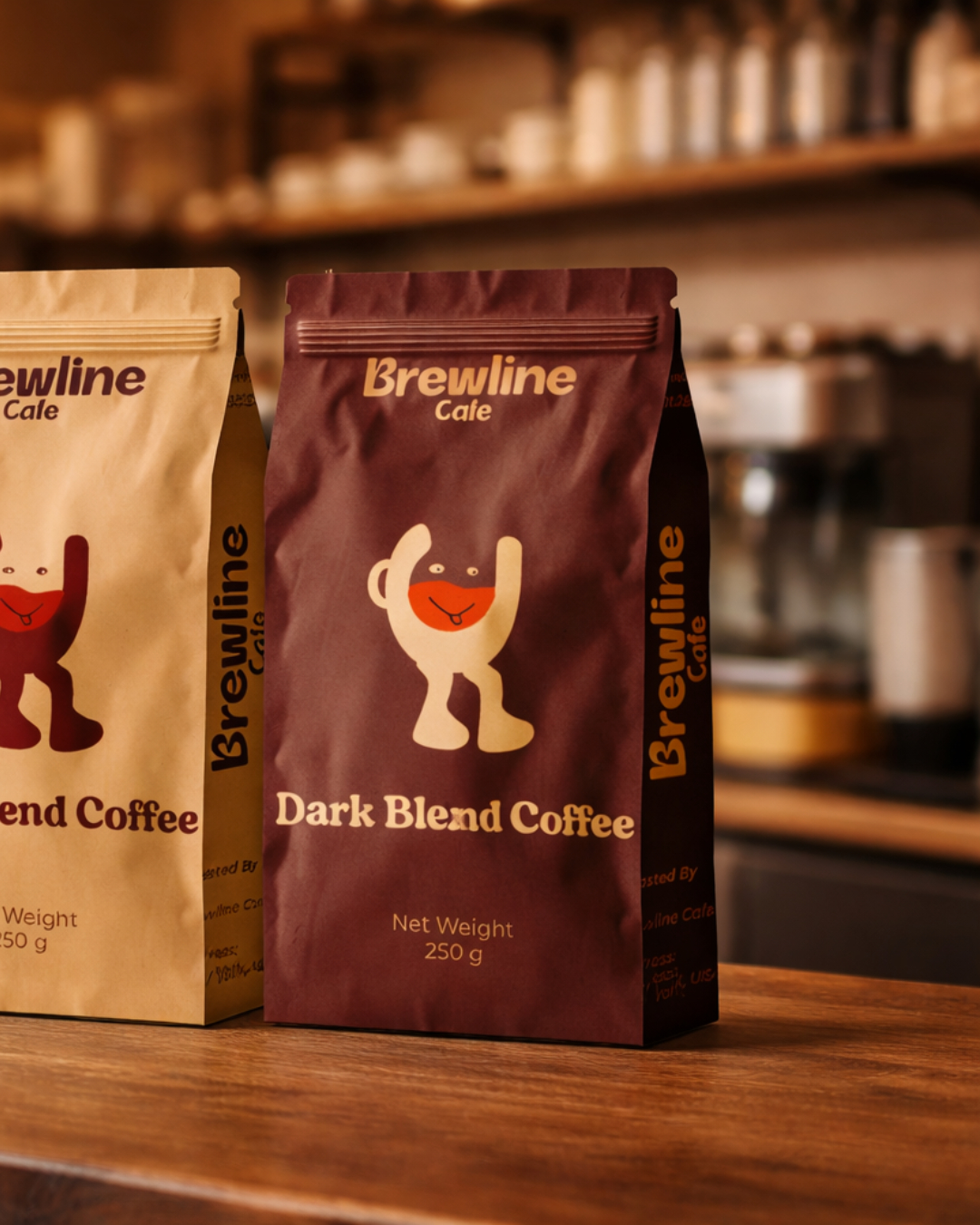 Brewline Cafe Packaging Design