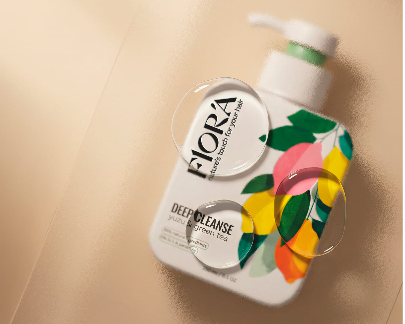 FLORA – shampoo packaging design