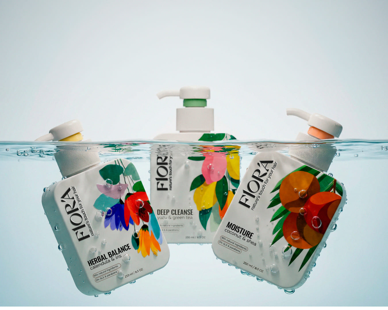 FLORA – shampoo packaging design