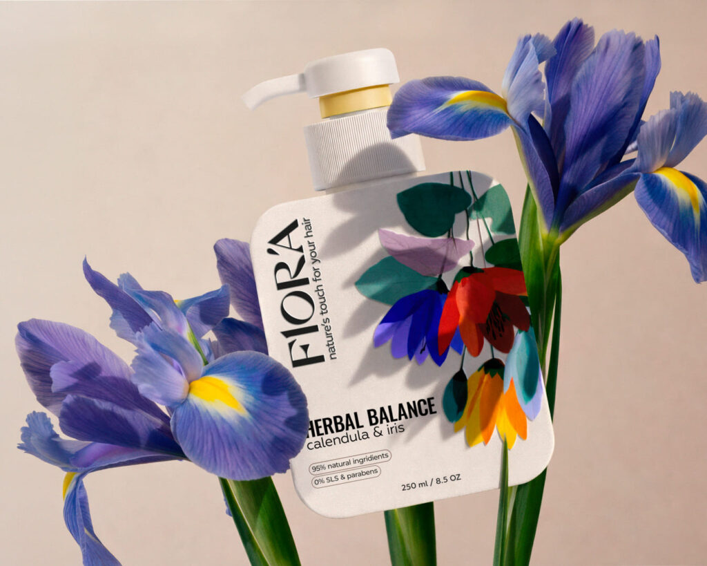 FLORA – shampoo packaging design