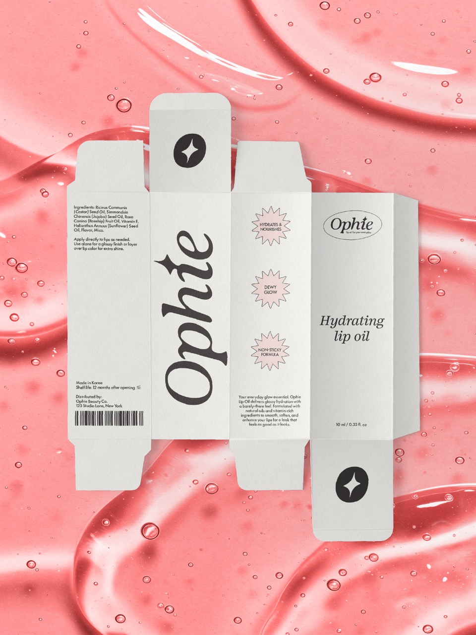 Ophie  lip oil I branding & packaging