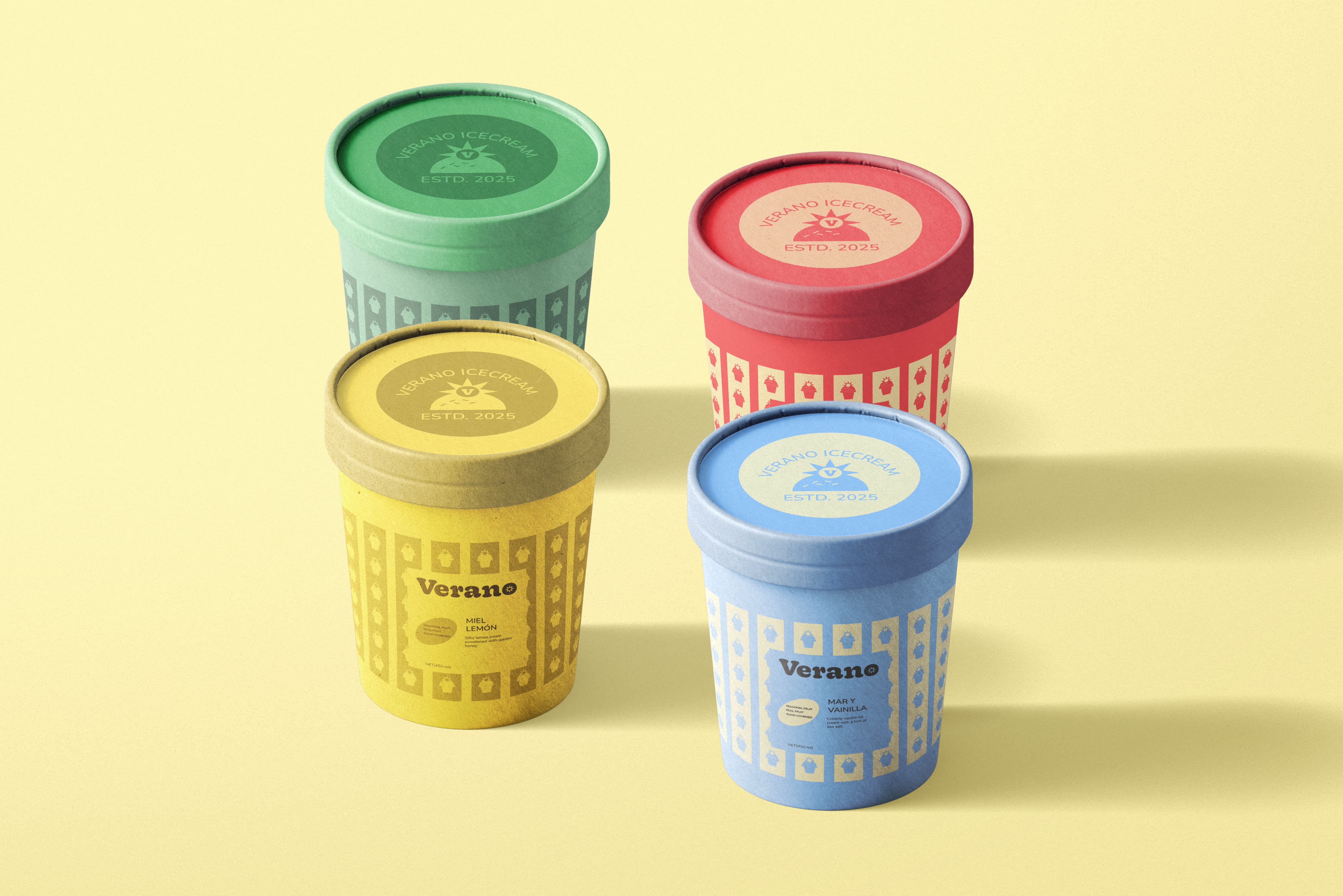 Verano Ice Cream Packaging