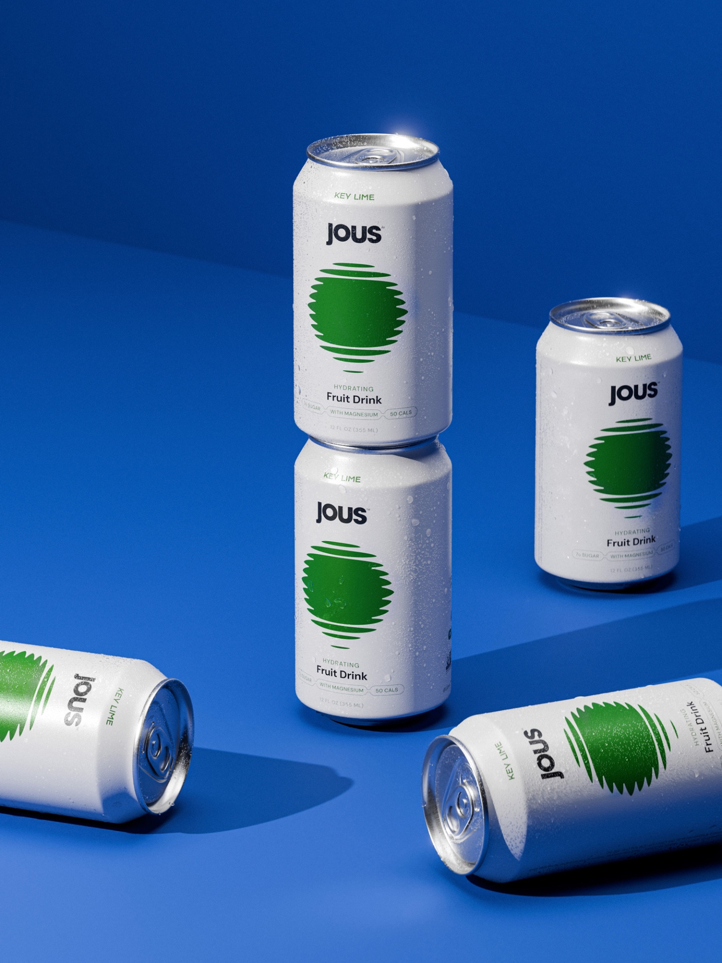 Creative agency Studio Unbound crafts brand identity and packaging for JOUS, a hydration brand designed for wellness and nightlife