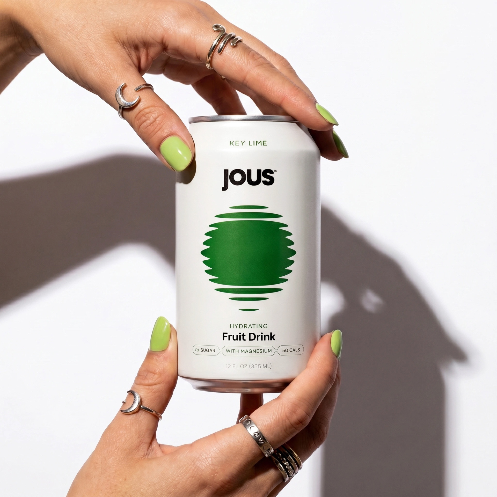 Creative agency Studio Unbound crafts brand identity and packaging for JOUS, a hydration brand designed for wellness and nightlife
