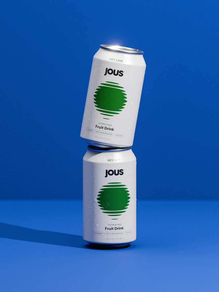 Creative agency Studio Unbound crafts brand identity and packaging for JOUS, a hydration brand designed for wellness and nightlife