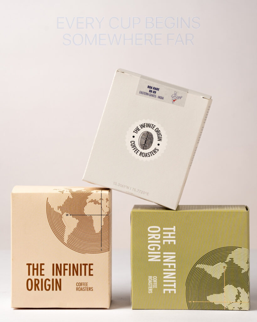 The Infinite Origin – Coffee box packaging