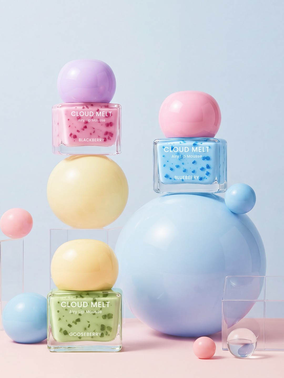 CLOUD MELT | Lip Mousse Balm Packaging AI