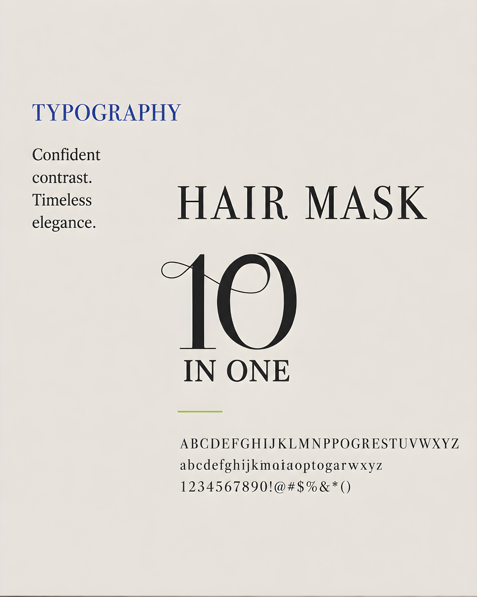 hair mask (10 in 1) packaging design