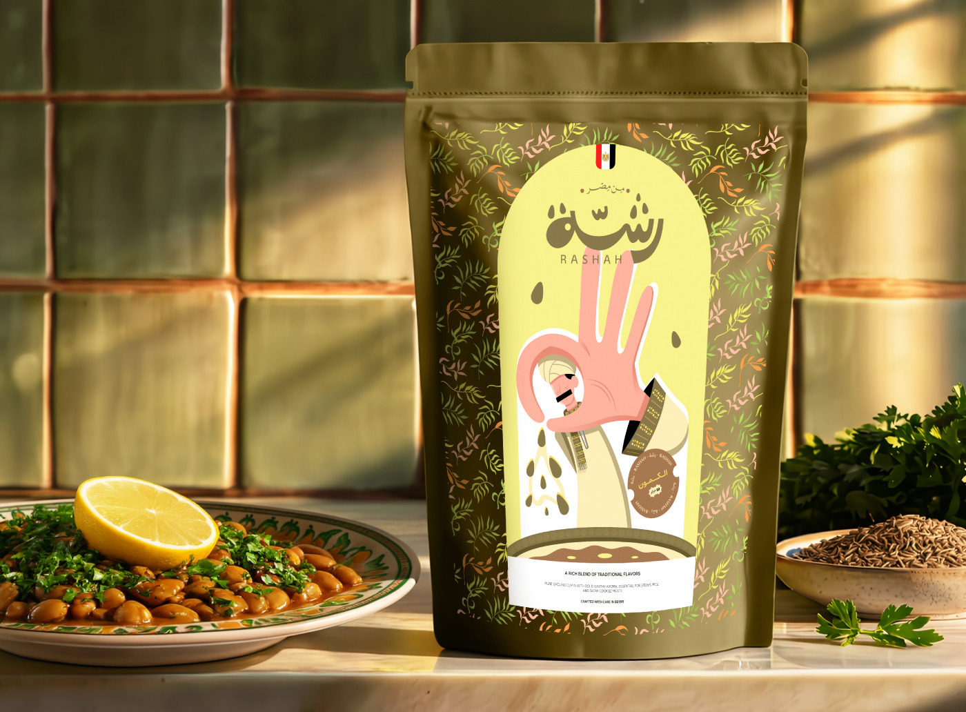 Rashah: Cultural Storytelling Through Spice Character Packaging Design