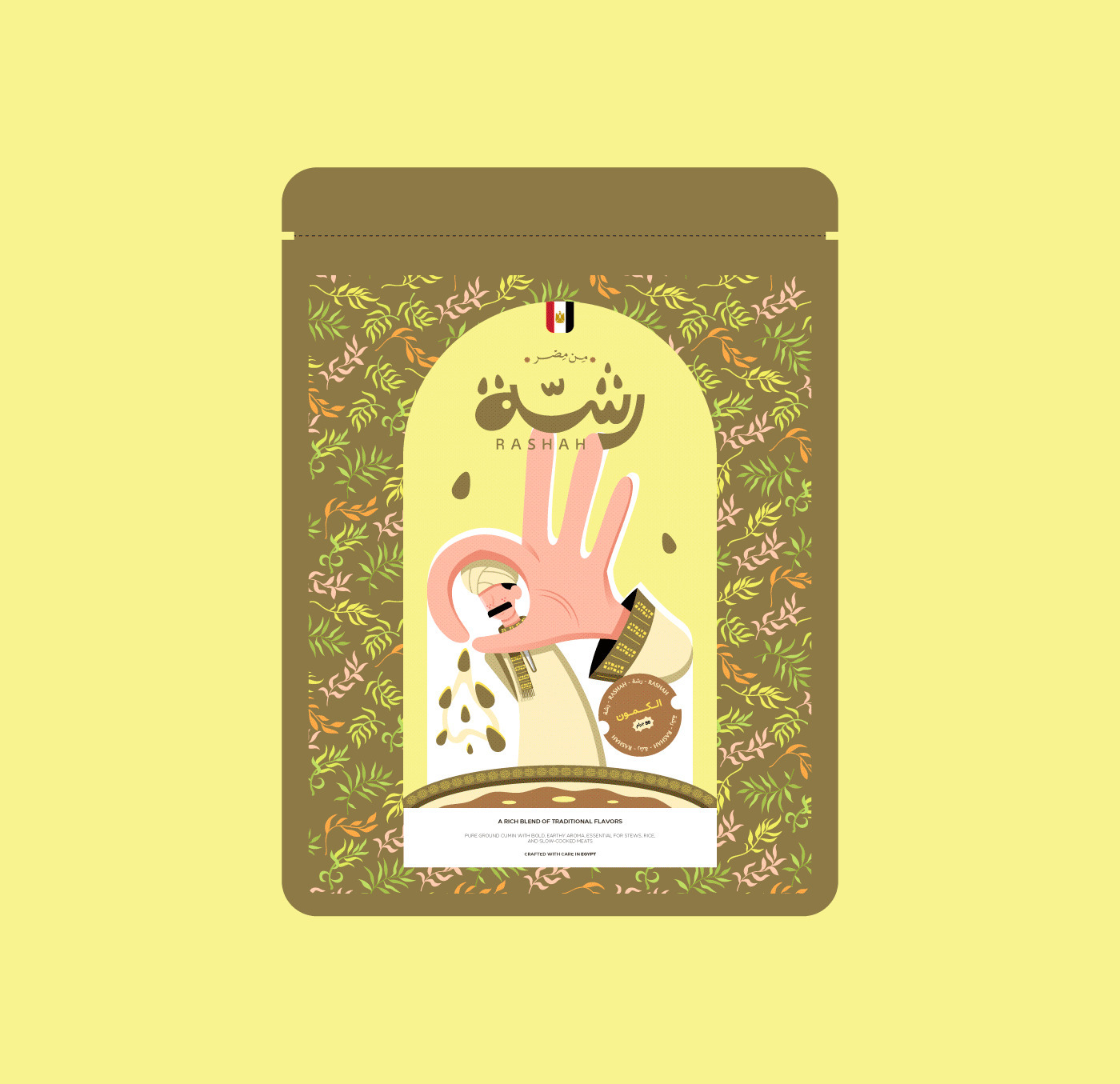 Rashah: Cultural Storytelling Through Spice Character Packaging Design
