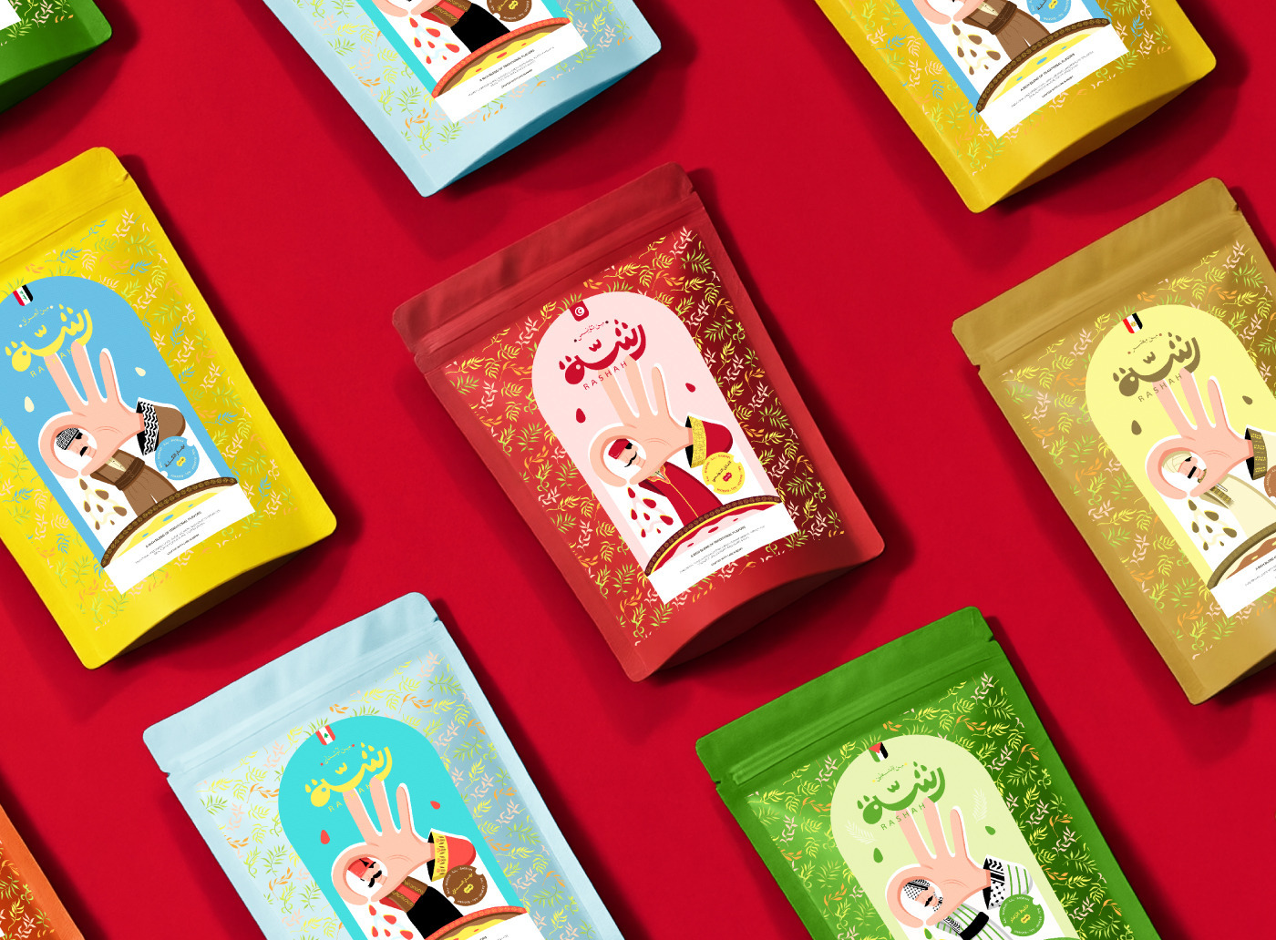 Rashah: Cultural Storytelling Through Spice Character Packaging Design