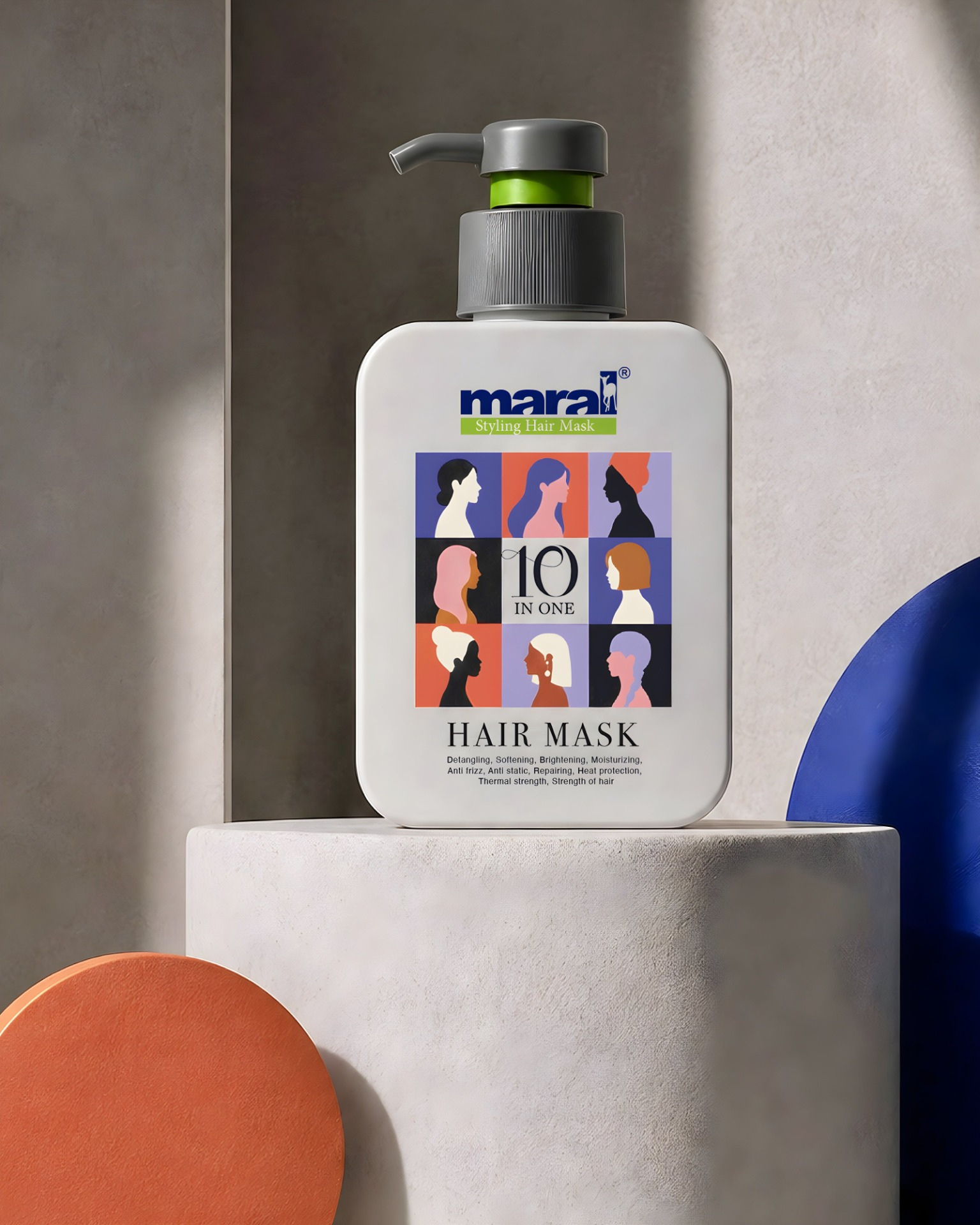 hair mask (10 in 1) packaging design