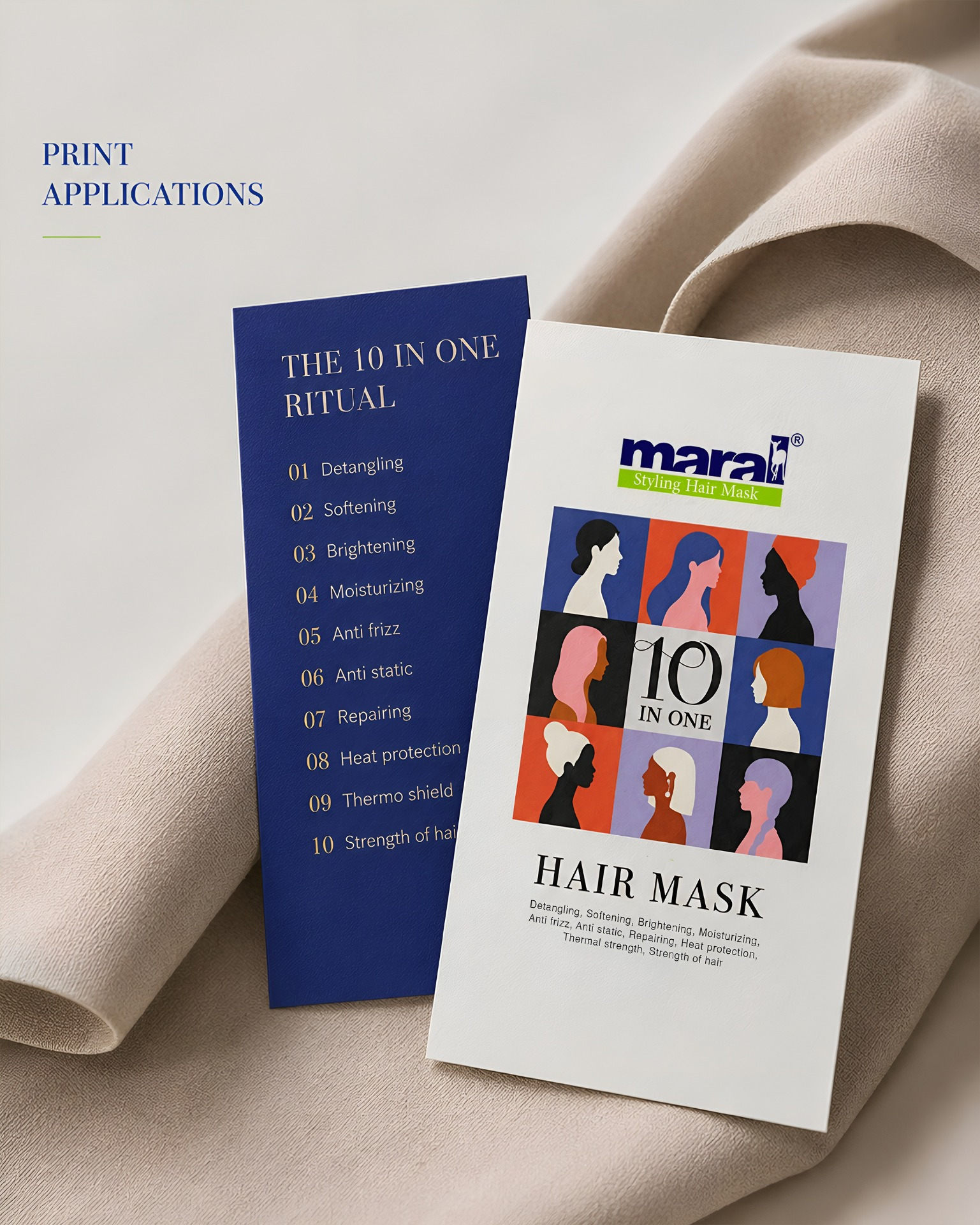 hair mask (10 in 1) packaging design