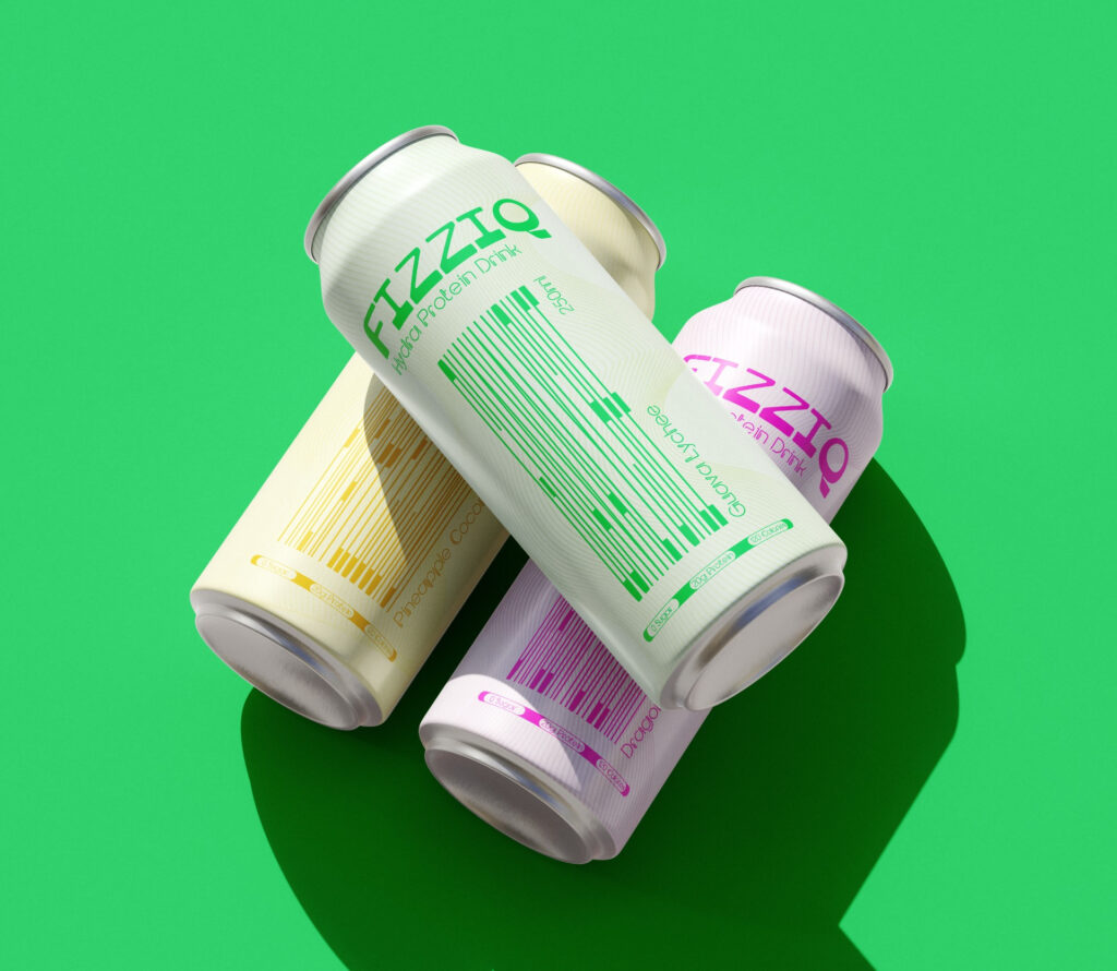 FIZZIQ – Hydra Protein Drink Packaging Design