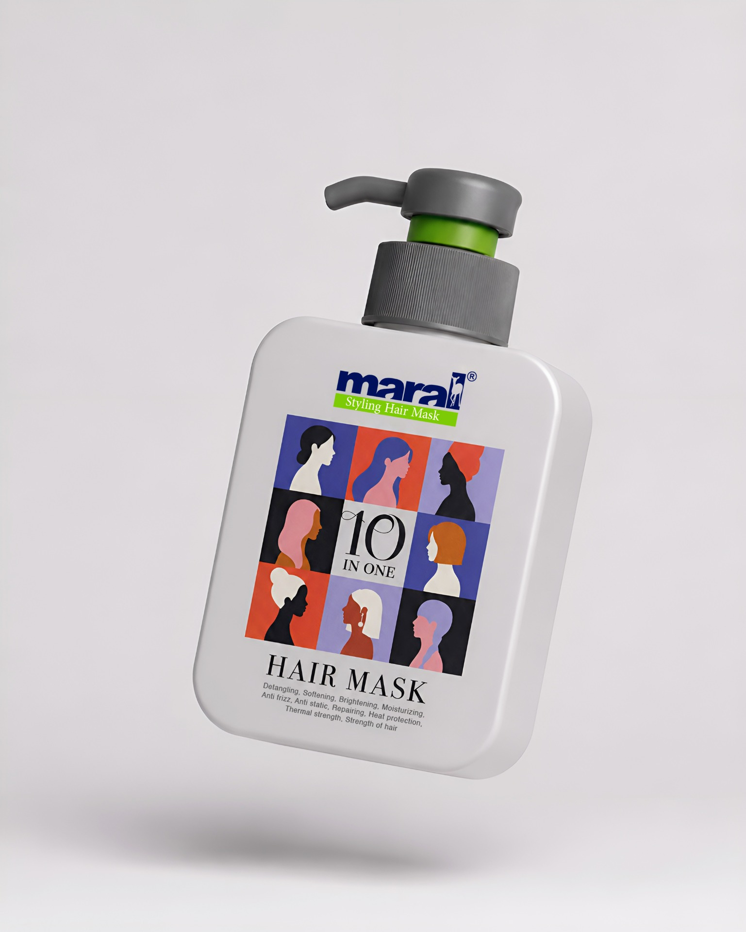 hair mask (10 in 1) packaging design