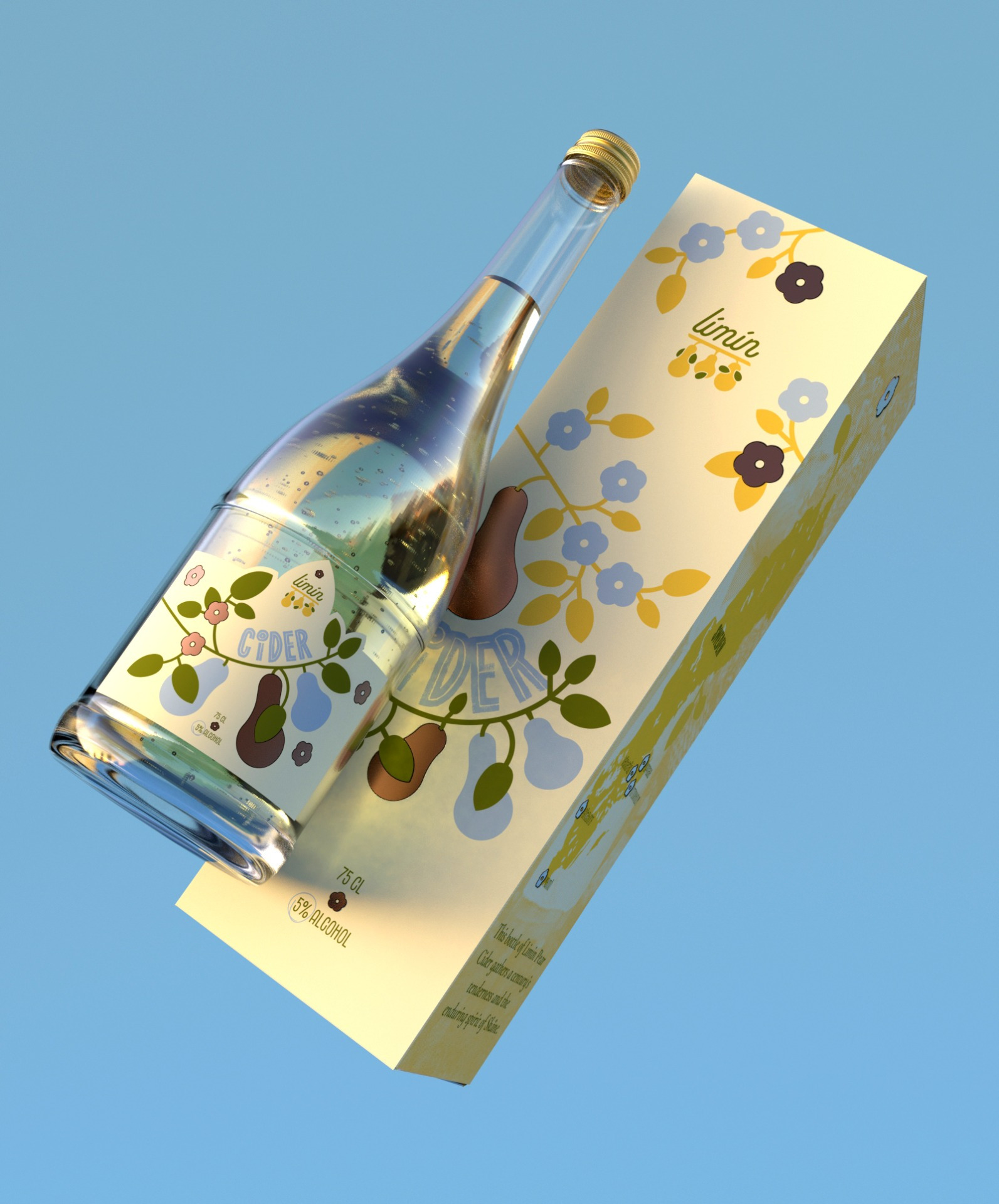 Limin – 5% alcohol Cider Bottle and Box
