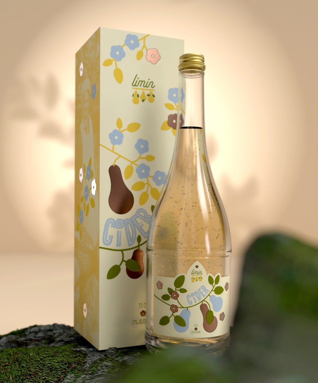 Limin – 5% alcohol Cider Bottle and Box
