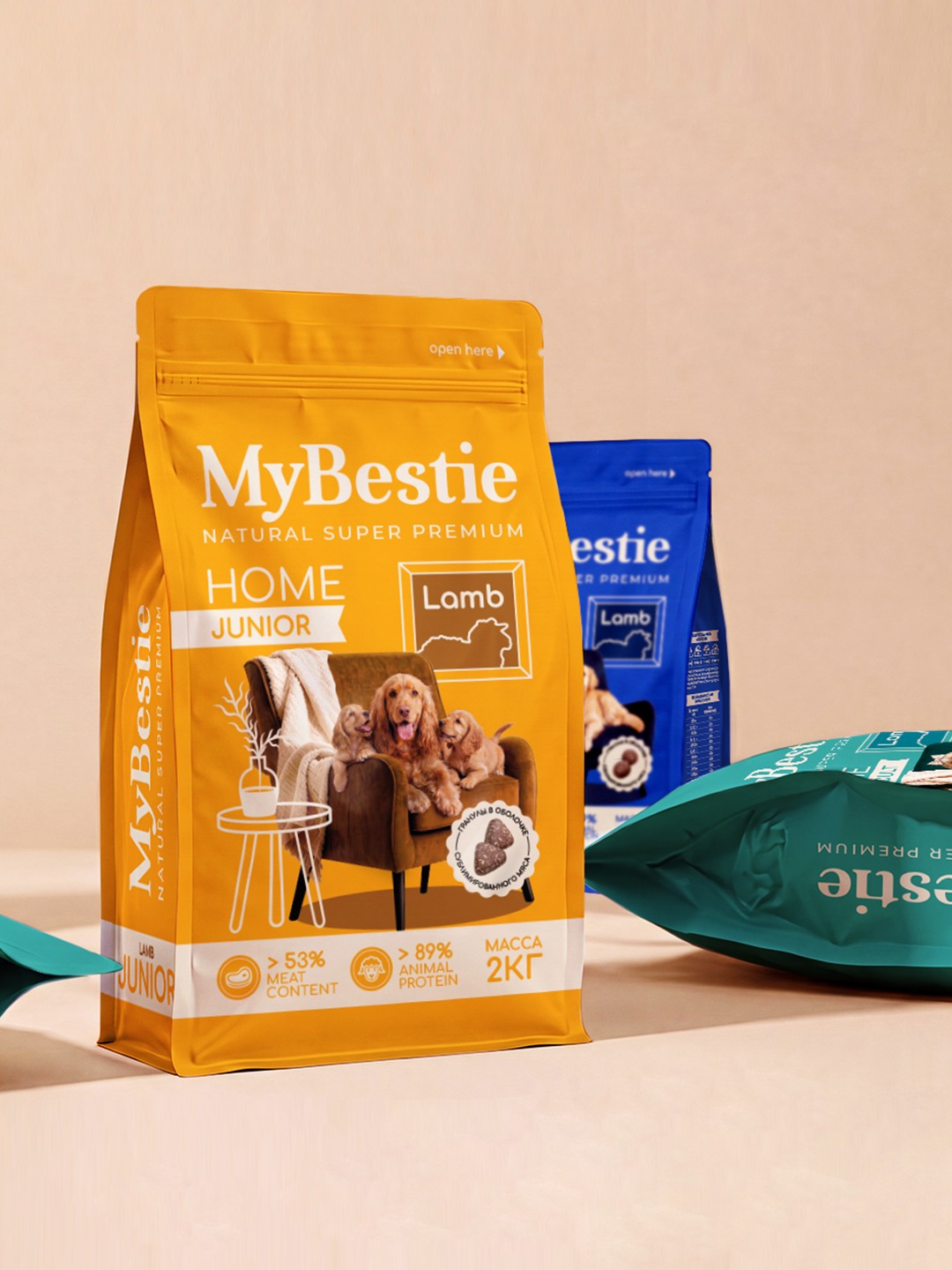 MyBestie Premium Pet Food Packaging Design