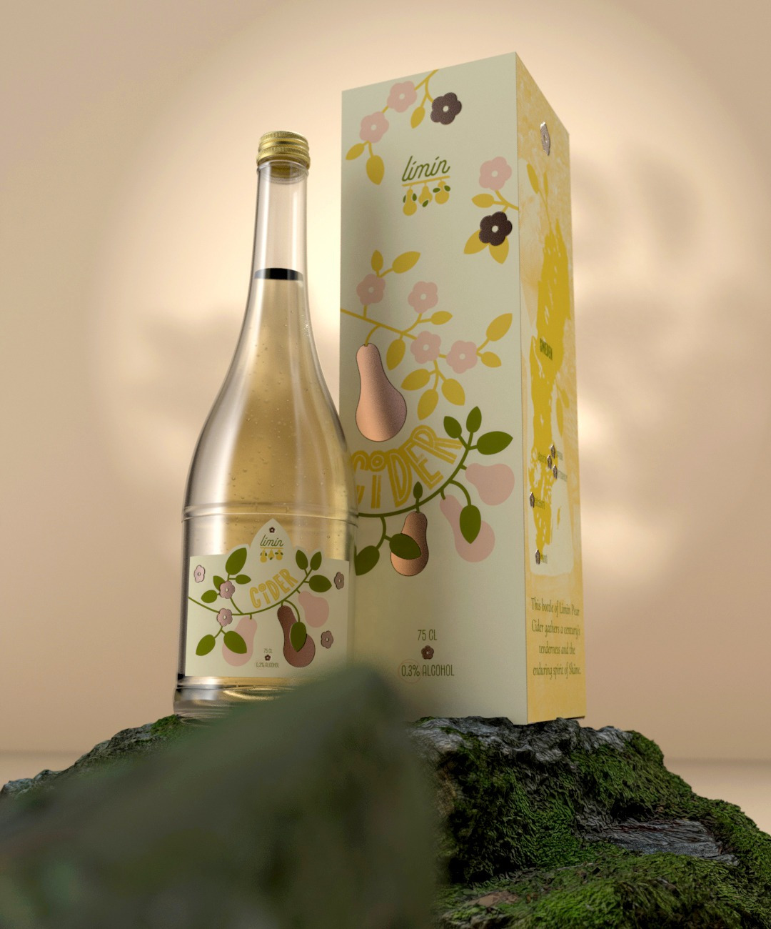Limin – 5% alcohol Cider Bottle and Box