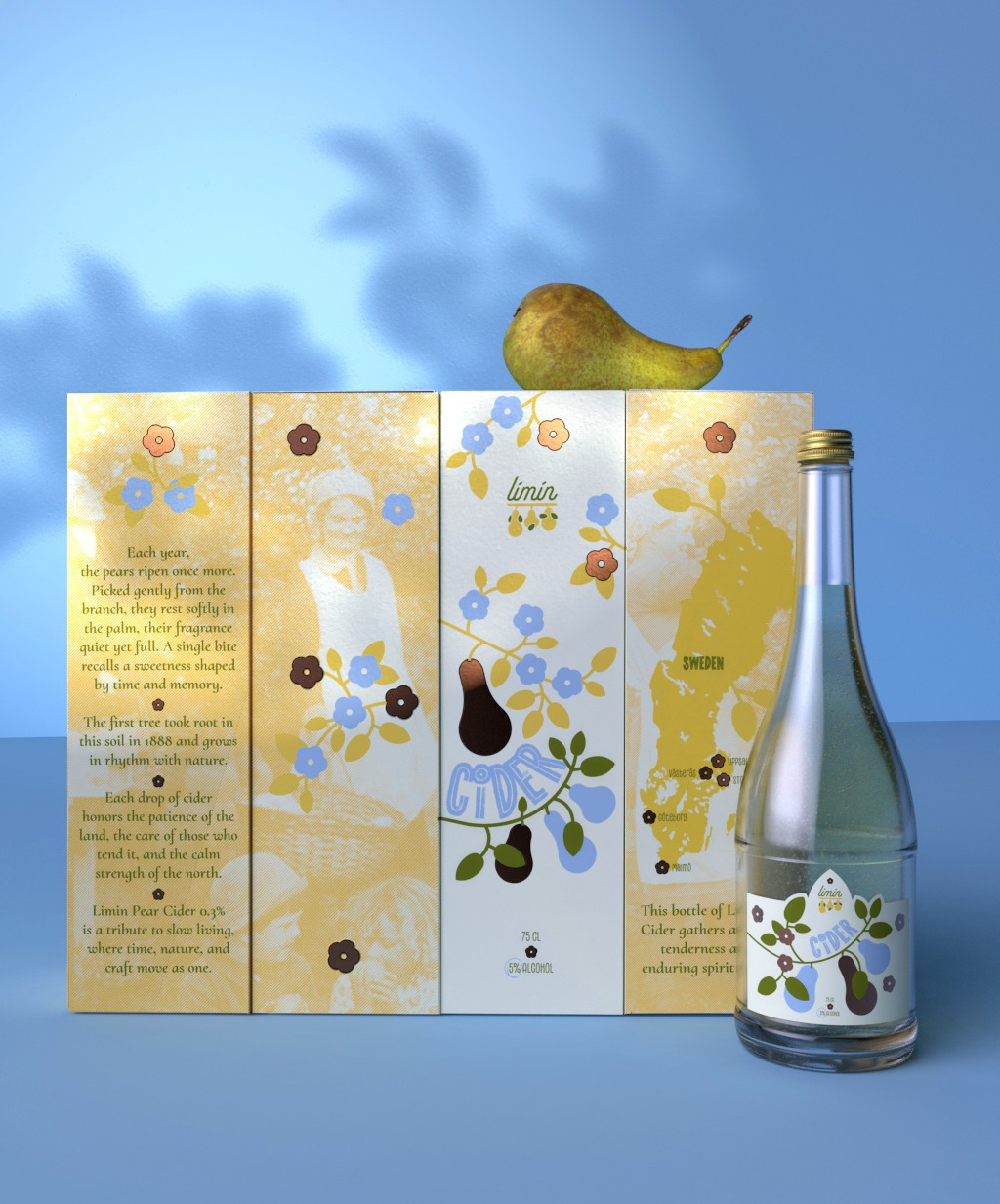 Limin – 5% alcohol Cider Bottle and Box