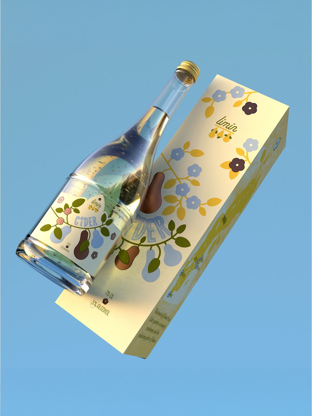 Limin – 5% alcohol Cider Bottle and Box