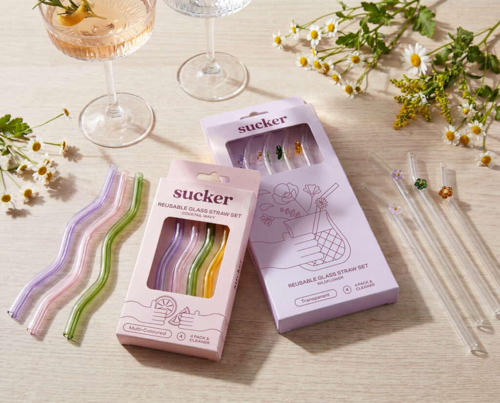 Sucker Reusable Glass Straws