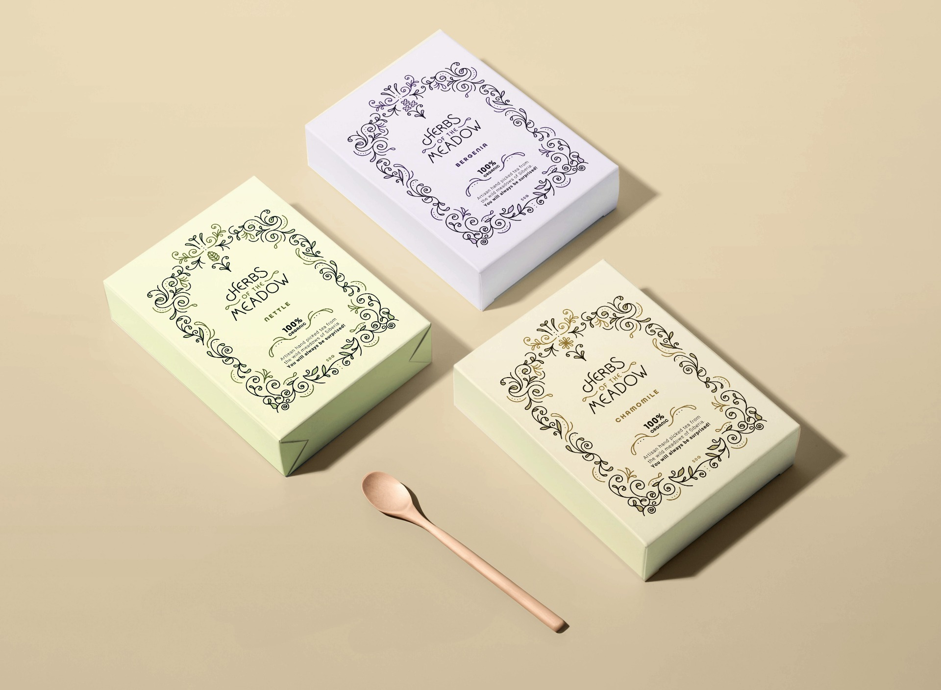 Herbs of the Meadow – Tea Branding