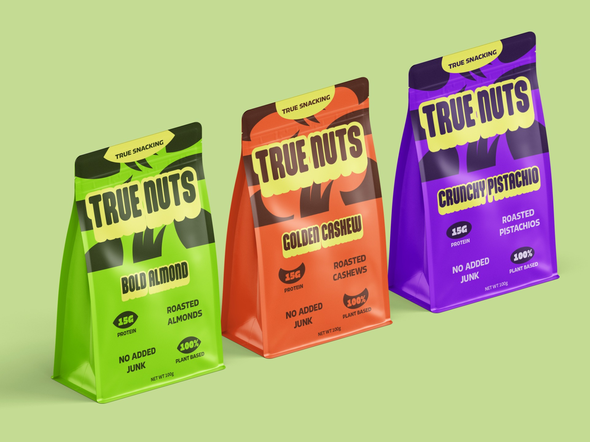 True Nuts — Brand Identity & Packaging Design for an Organic Snack Brand