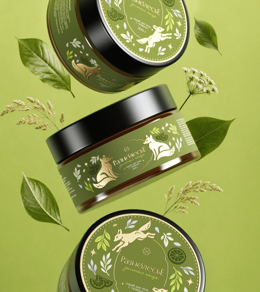 Raznolesye — cosmetic packaging design