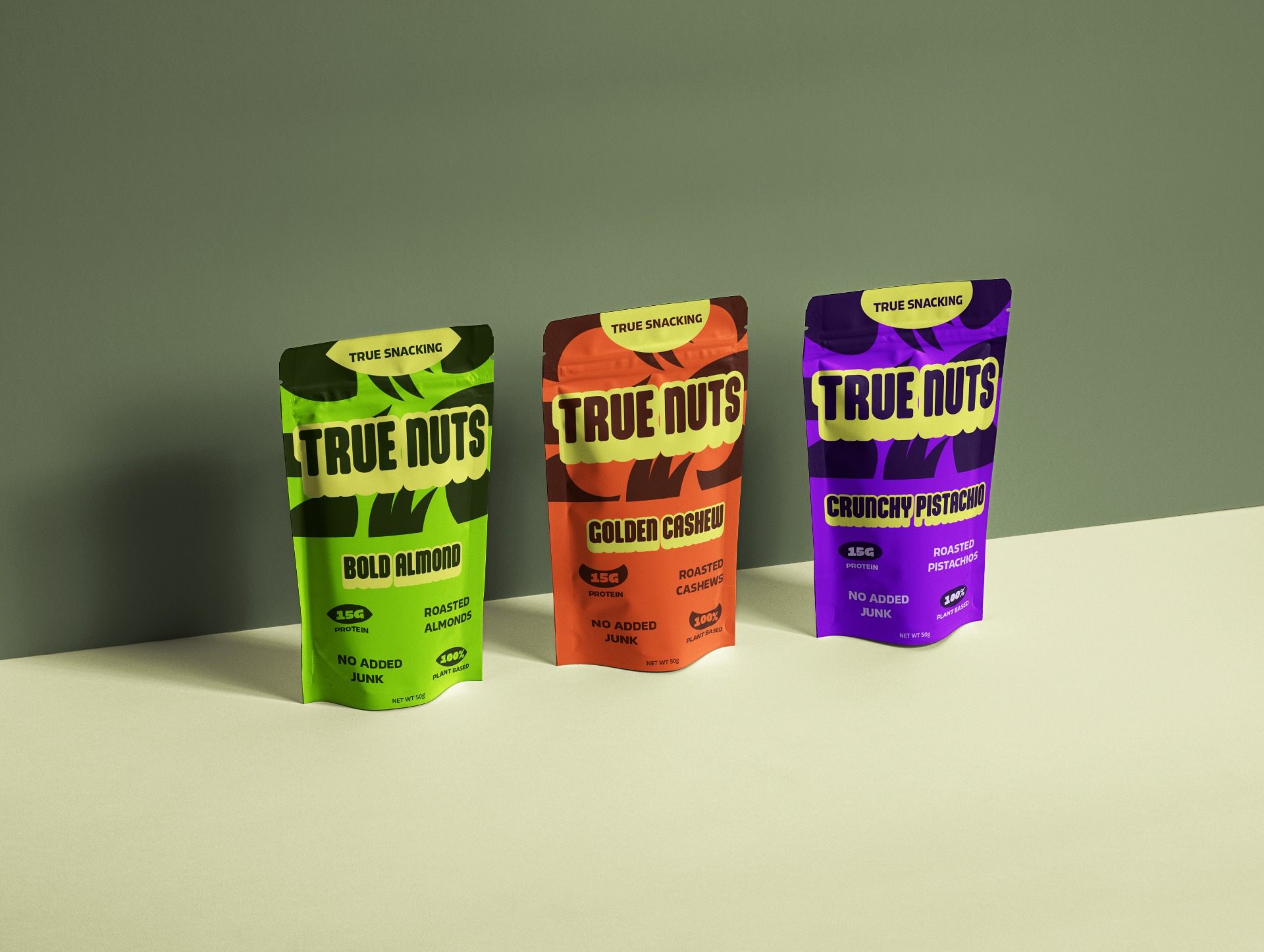 True Nuts — Brand Identity & Packaging Design for an Organic Snack Brand