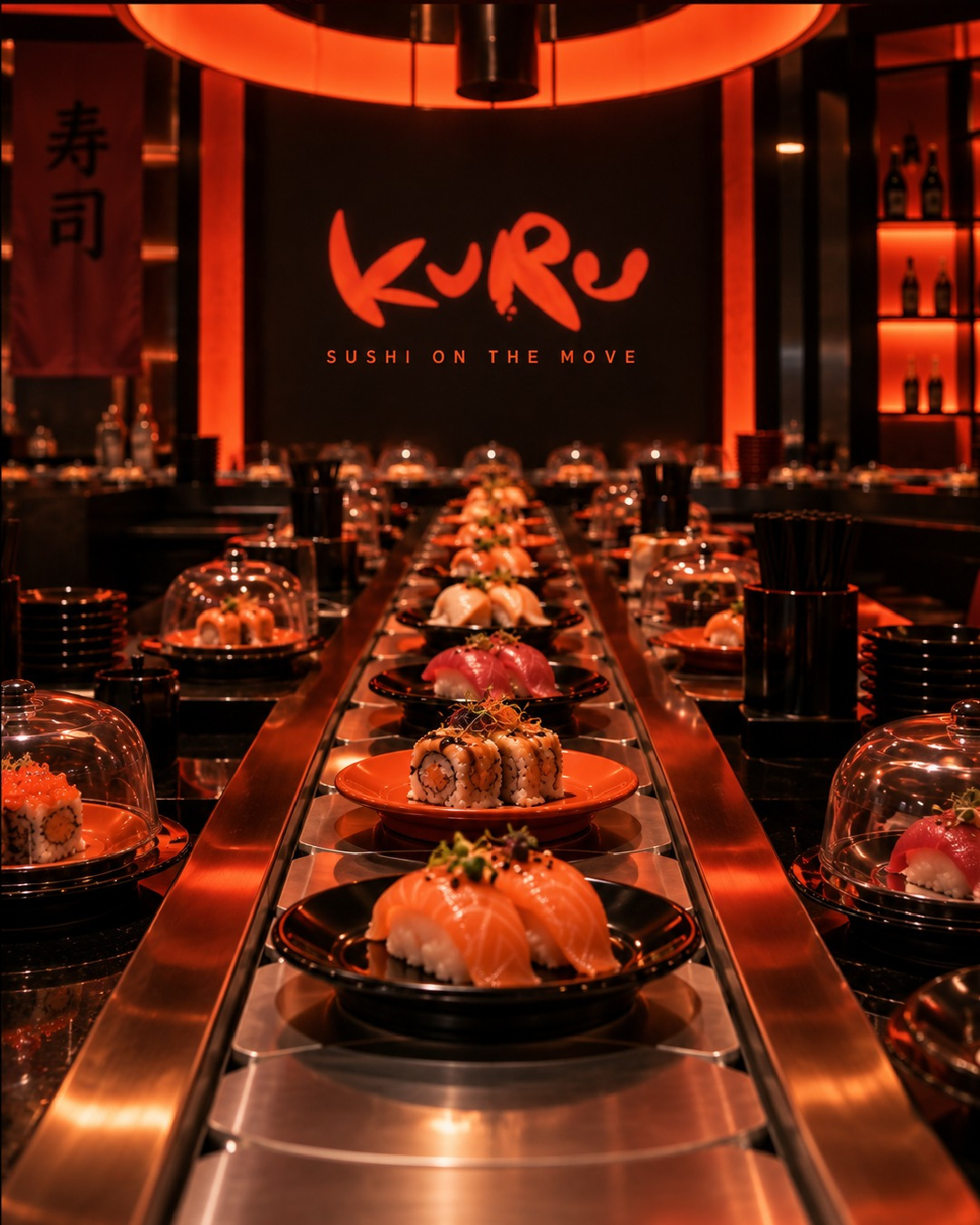 2. Affogato Brand Design Creates KURU, a Sushi Brand Where the Menu Moves