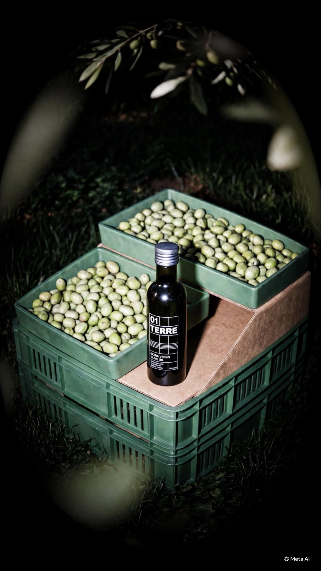 01 TERRE olive oil label