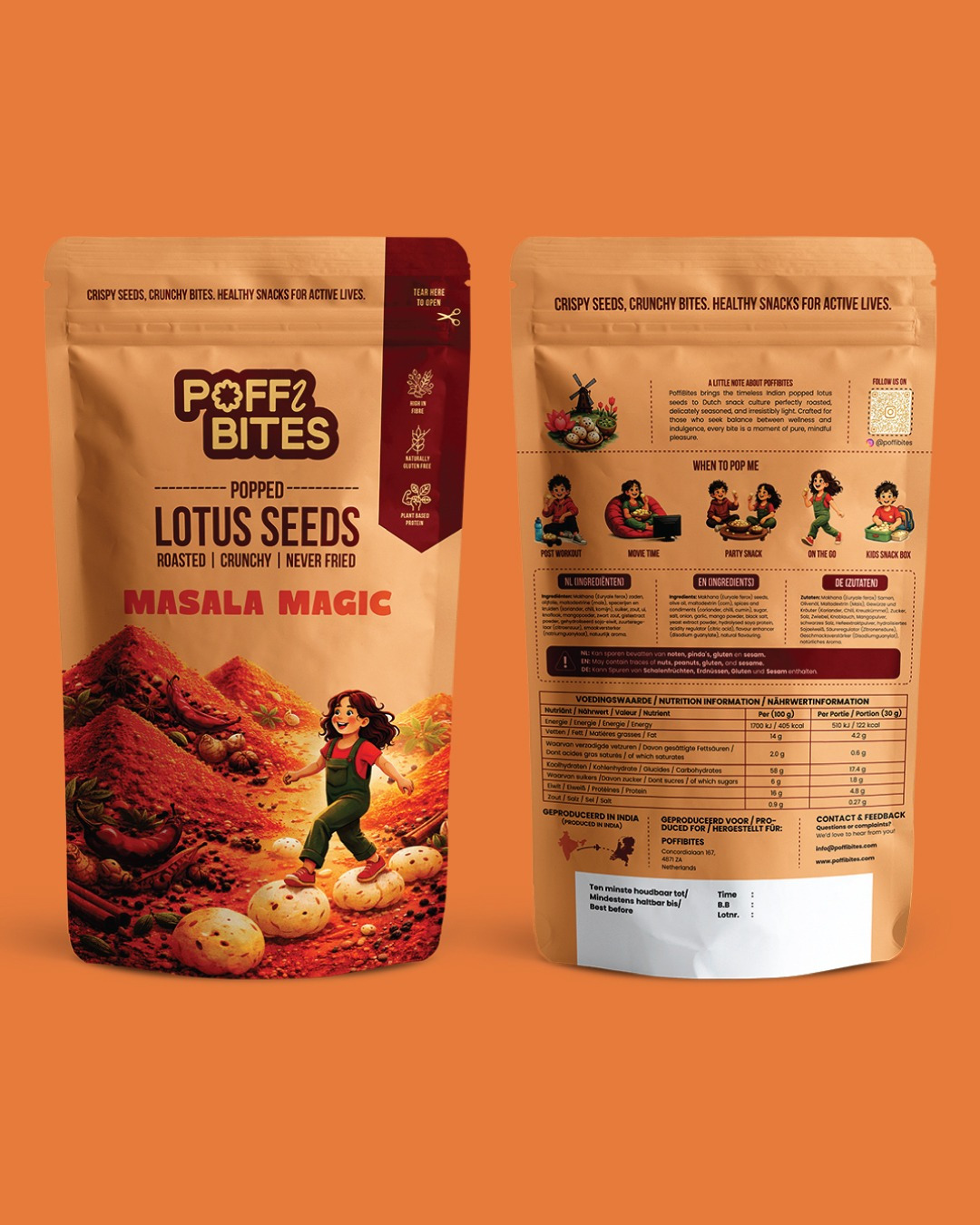 Poffibites | Popped Lotus Seeds Branding & Packaging Design