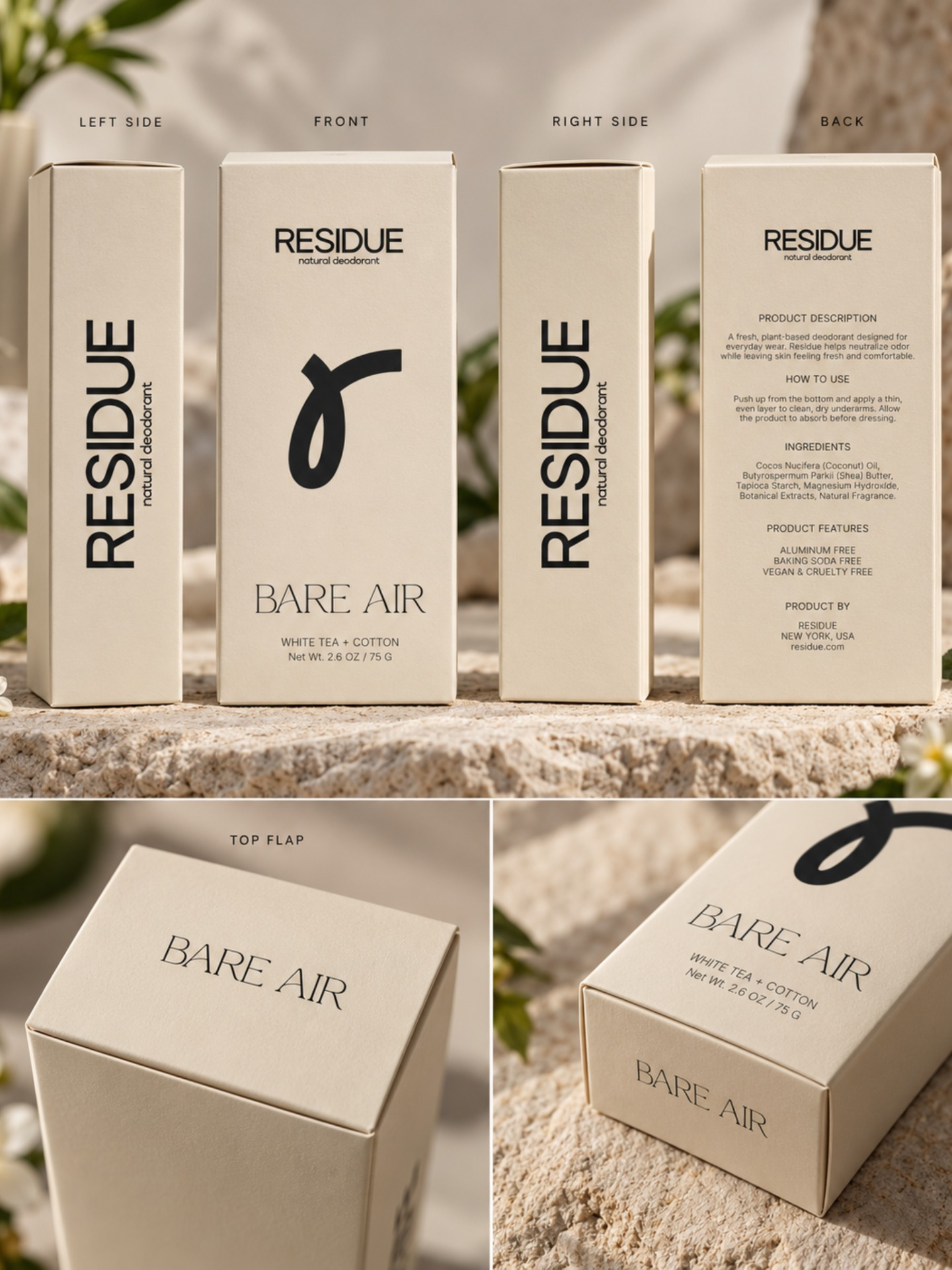 Residue – Natural Deodorant Packaging Design