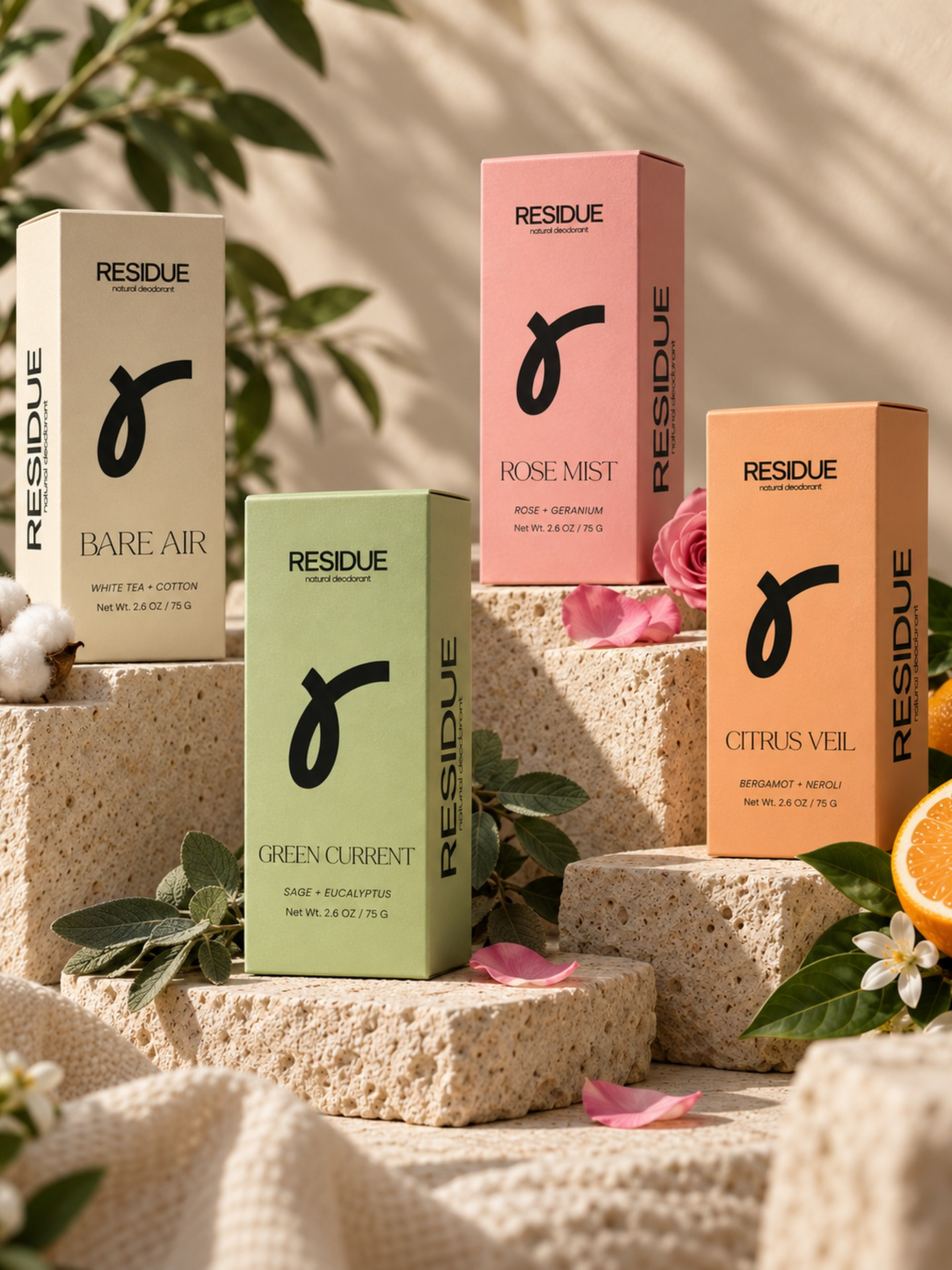 Residue – Natural Deodorant Packaging Design