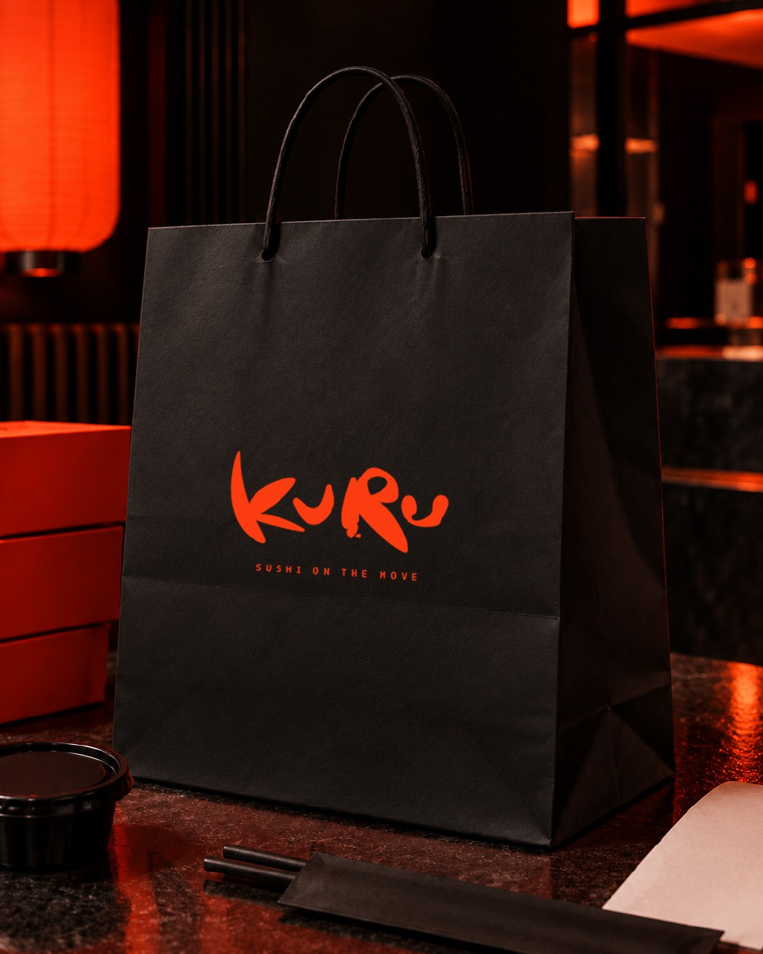 2. Affogato Brand Design Creates KURU, a Sushi Brand Where the Menu Moves