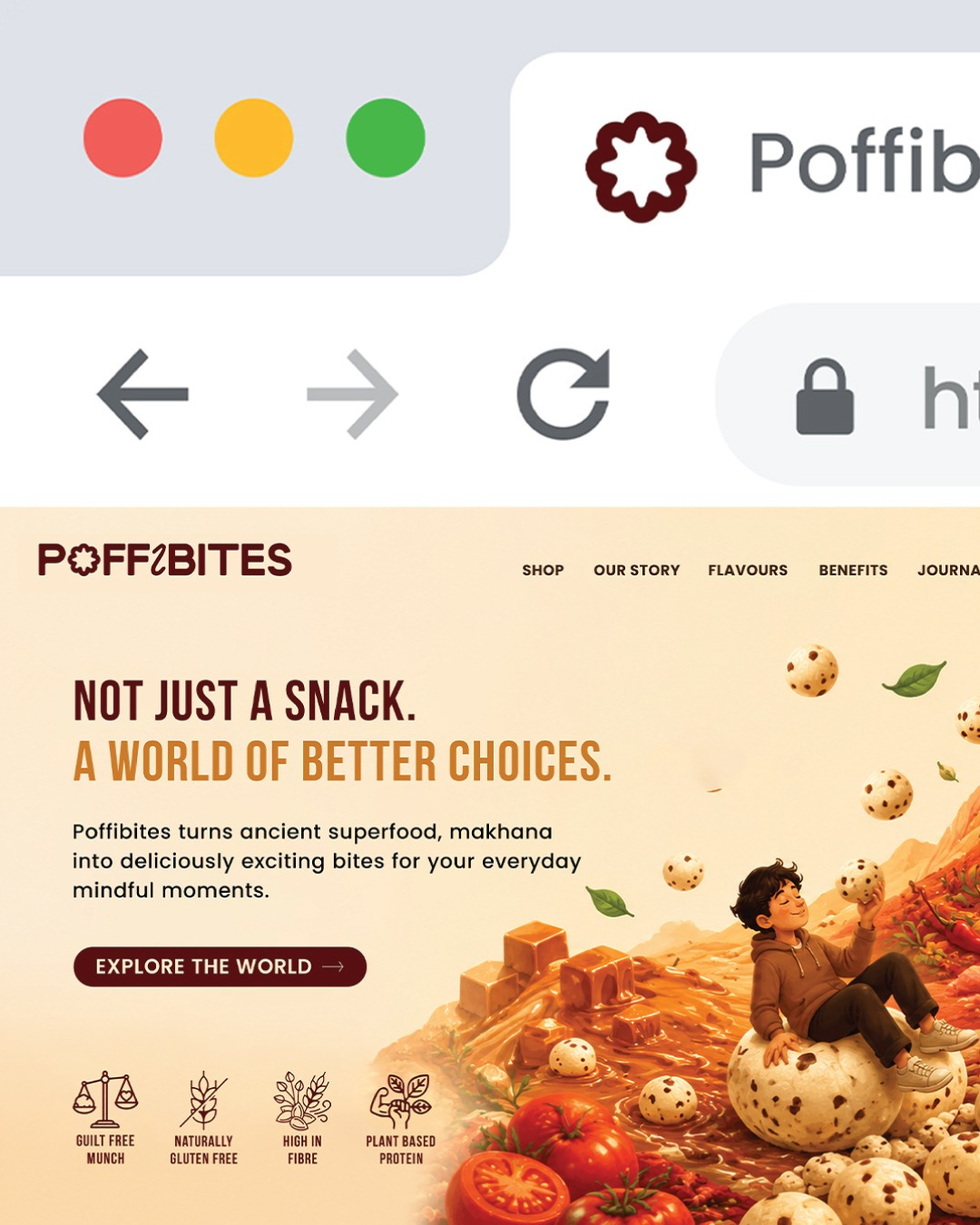 Poffibites | Popped Lotus Seeds Branding & Packaging Design